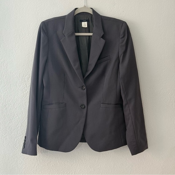 J. Crew Jackets & Blazers - Vintage J Crew Wool Blend Charcoal Blazer Size 10